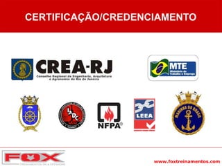 www.foxtreinamentos.com
CERTIFICAÇÃO/CREDENCIAMENTO
 