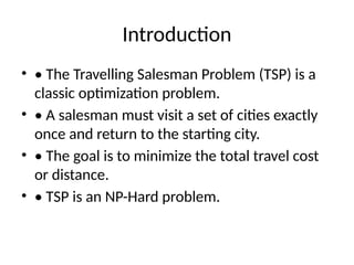 Travelling sales person problem_DAA_Presentation | PPTX