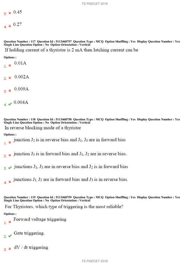 TS Pgecet Electrical 2018 Question Paper | PDF