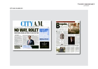 CITY A.M. 30 JUNE 2011
 