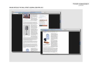 ONLINE ARTICLES: THE WALL STREET JOURNAL.COM APRIL 2011
 