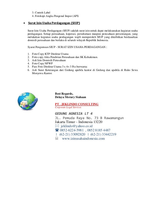 BIRO JASA PT. JEKLINDO CONSULTING