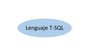 Lenguaje T-SQL 
 