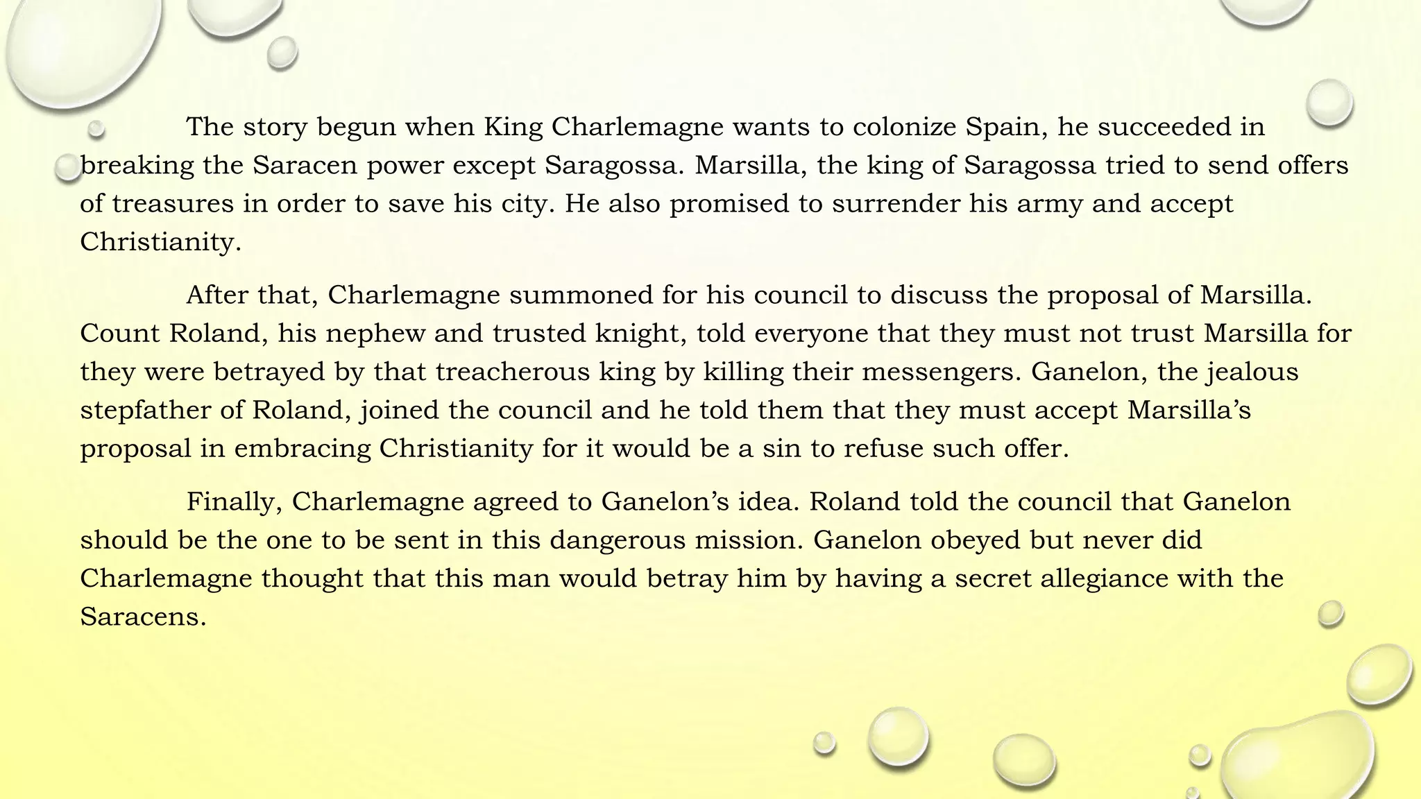The Song of Roland ( An 11th-century Epic Poem of France ) | PPTX