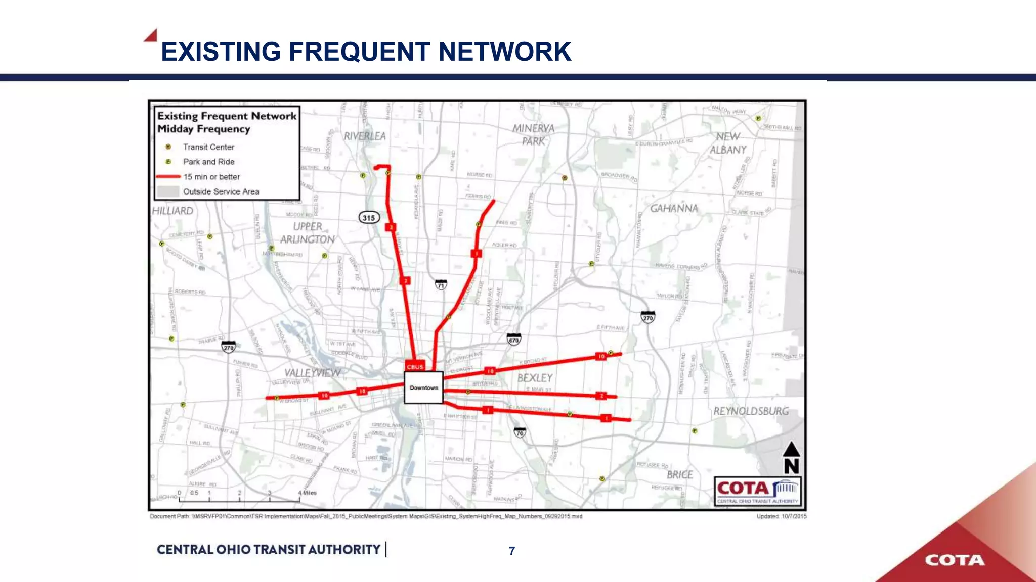 EXISTING FREQUENT NETWORK
7
 