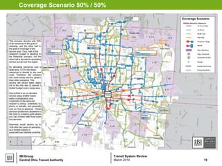 Transit System ReviewIBI Group
Coverage Scenario 50% / 50%
Central Ohio Transit Authority 10March 2014
 
