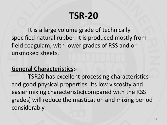 technically specified natural rubber