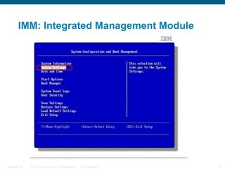 IMM: Integrated Management Module




Presentation_ID   © 2006 Cisco Systems, Inc. All rights reserved.   Cisco Confidential   41
 