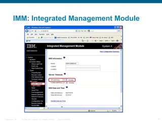 IMM: Integrated Management Module




Presentation_ID   © 2006 Cisco Systems, Inc. All rights reserved.   Cisco Confidential   51
 