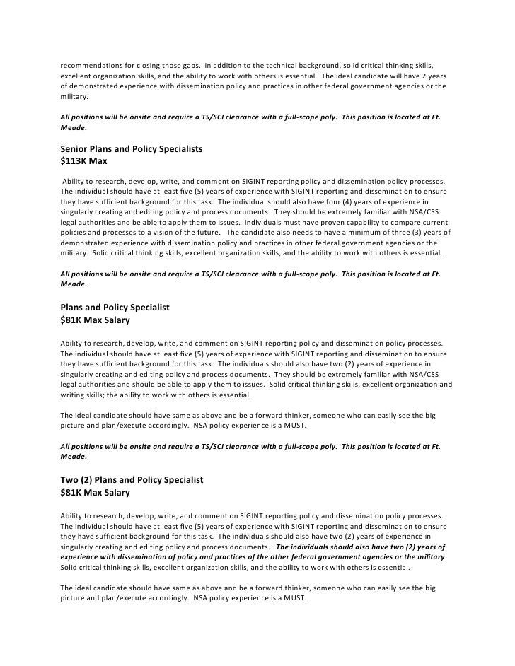 TS SCI Positions 4.9.10