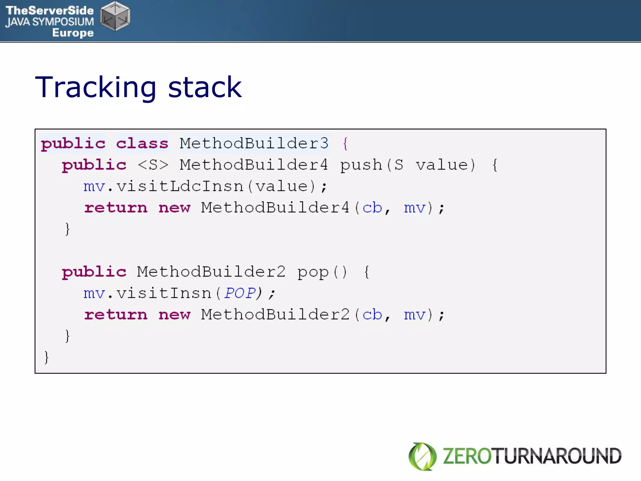 Tracking stack 