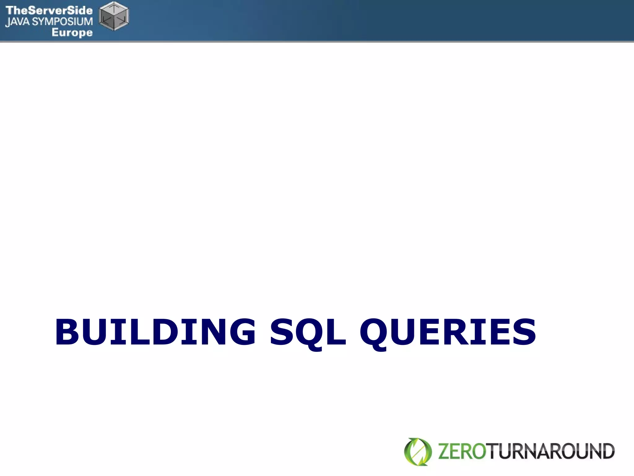 BUILDING SQL QUERIES 