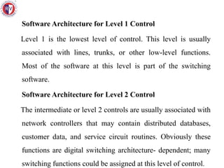 SWITCHING SYSTEM SOFTWARE