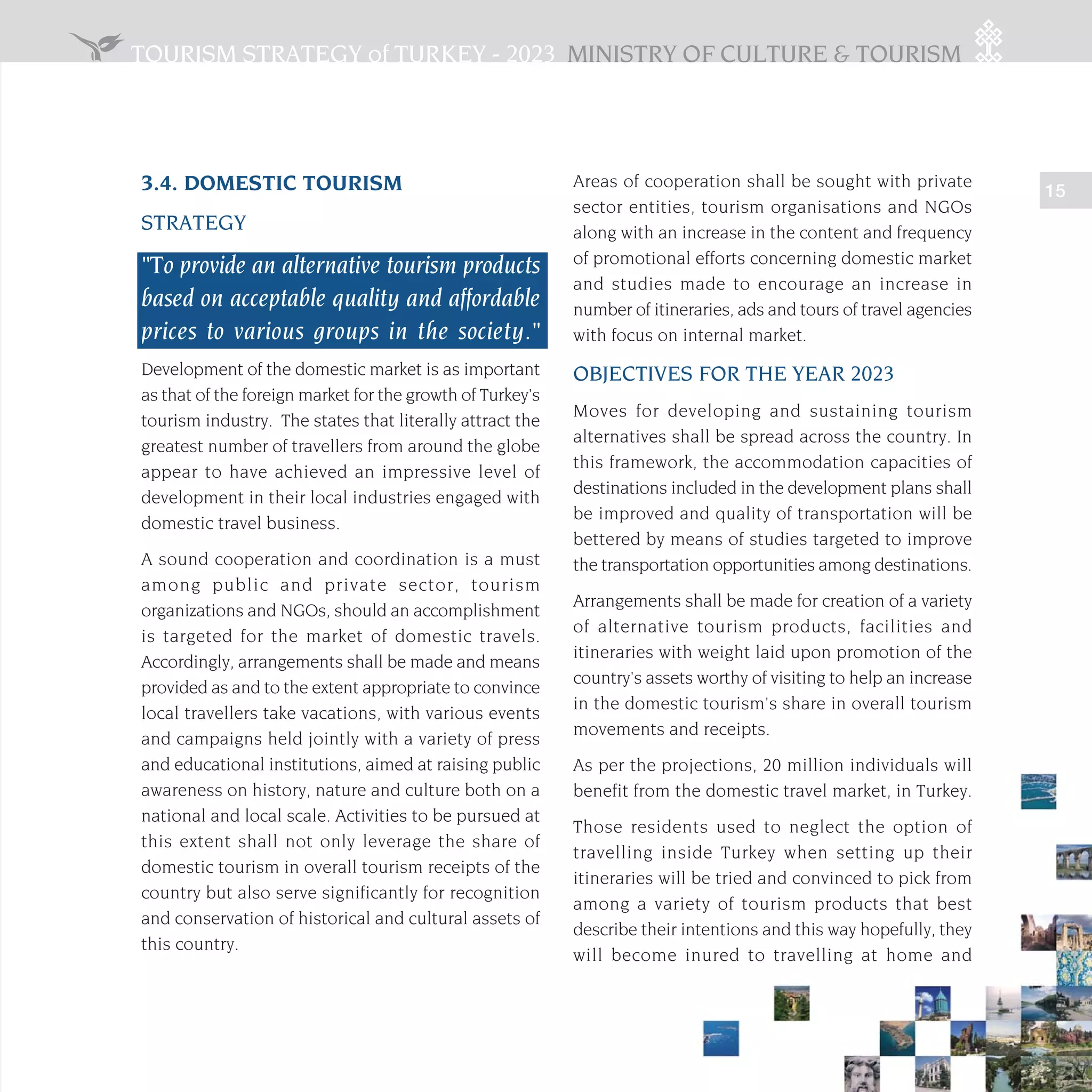 Tourism Development Strategy Tourism Development Strategy for Turkey 2020 | PDF