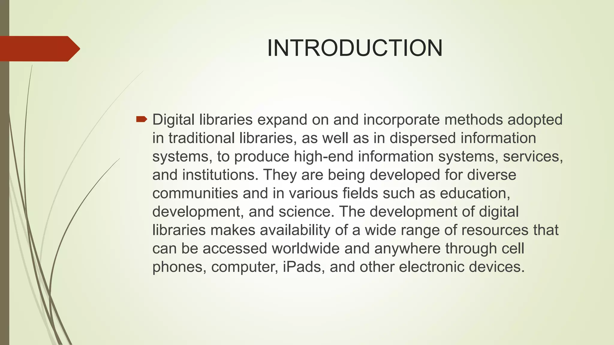 DIGITAL LIBRARIES POWERPOINT PRESENTATION.pptx | Databases | Computer ...