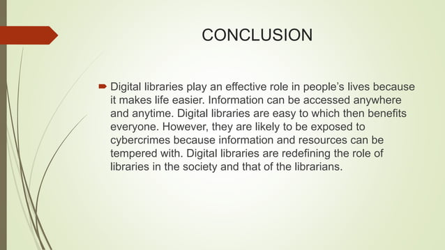 DIGITAL LIBRARIES POWERPOINT PRESENTATION.pptx | Databases | Computer ...