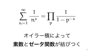1X
n=1
1
ns
=
Y
p
1
1 - p-s
 