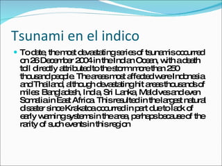 Tsunami warning affected areas