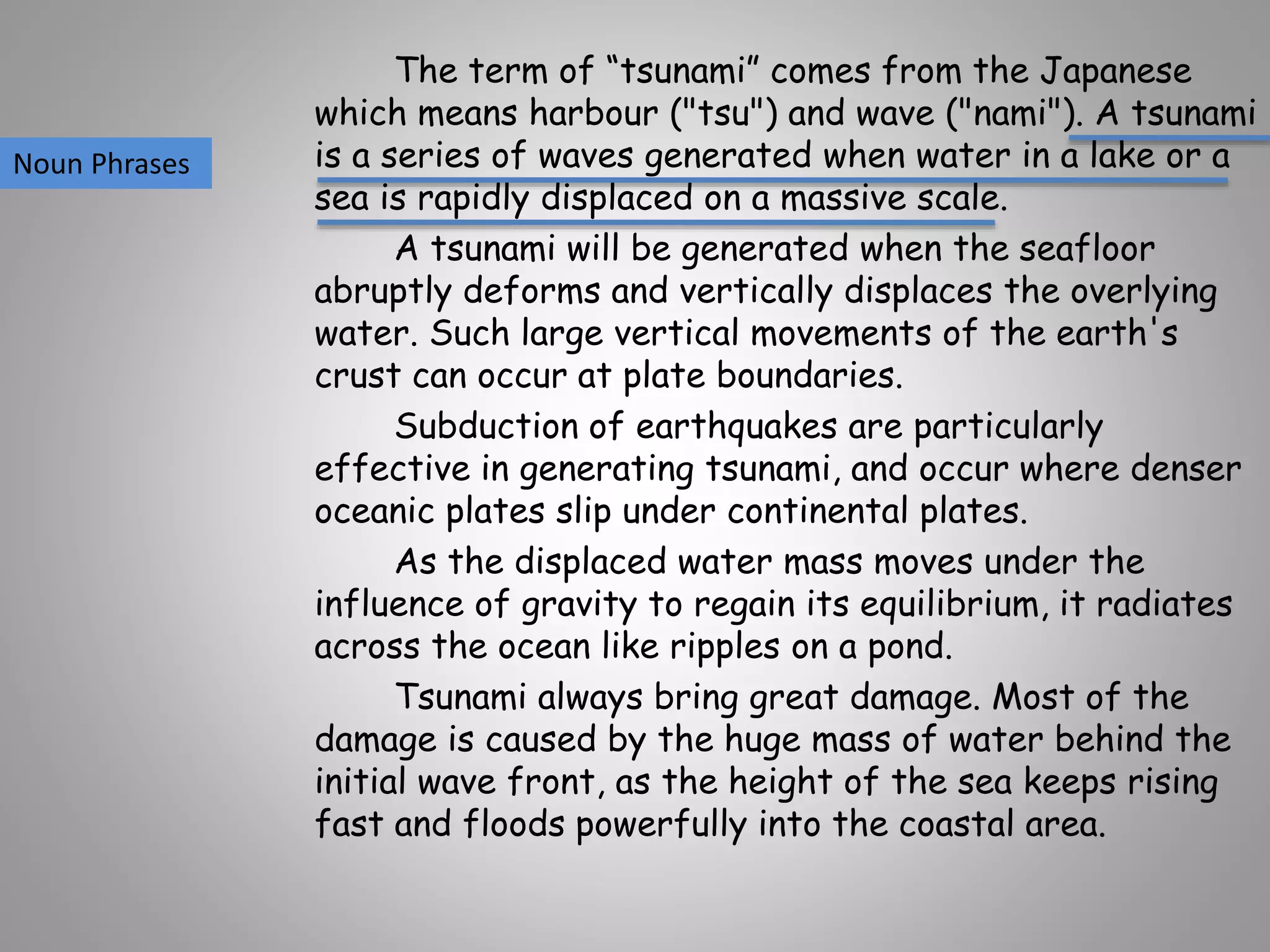 Tsunami video explanation