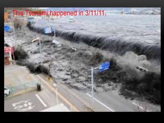 • This Tsunami happened in 3/11/11.