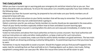 What will happen if a tsunami comes