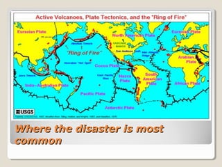 Where the disaster is mostWhere the disaster is most
commoncommon
 