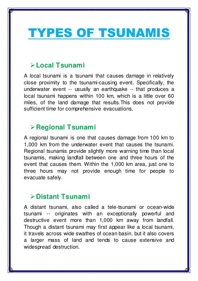 tsunami project essay
