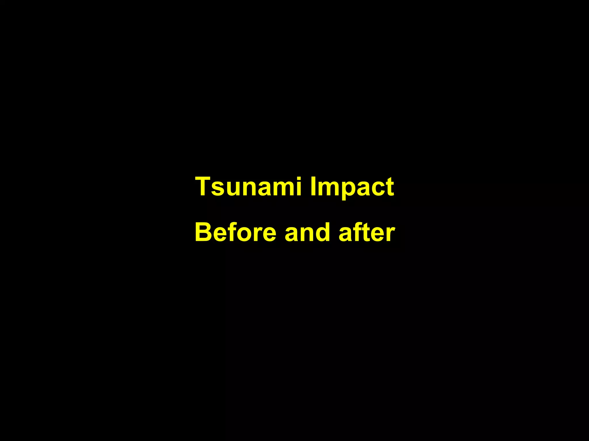 Tsunami Impact Before and after