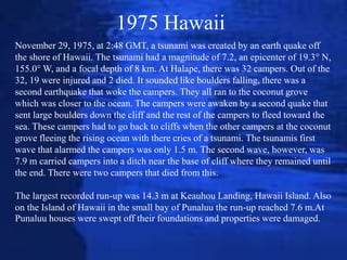 Was there a tsunami in hawaii