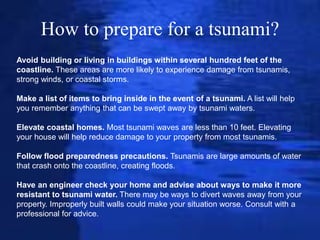 What is tsunami precautions