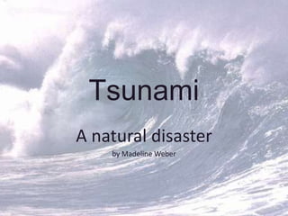 Tsunami A naturaldisaster by Madeline Weber 