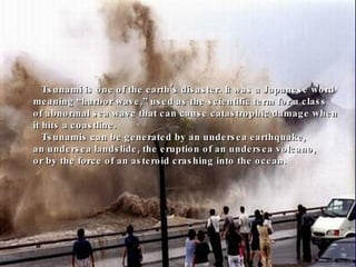 What is tsunami disaster class 9