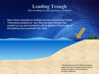 Tsunami wave receding