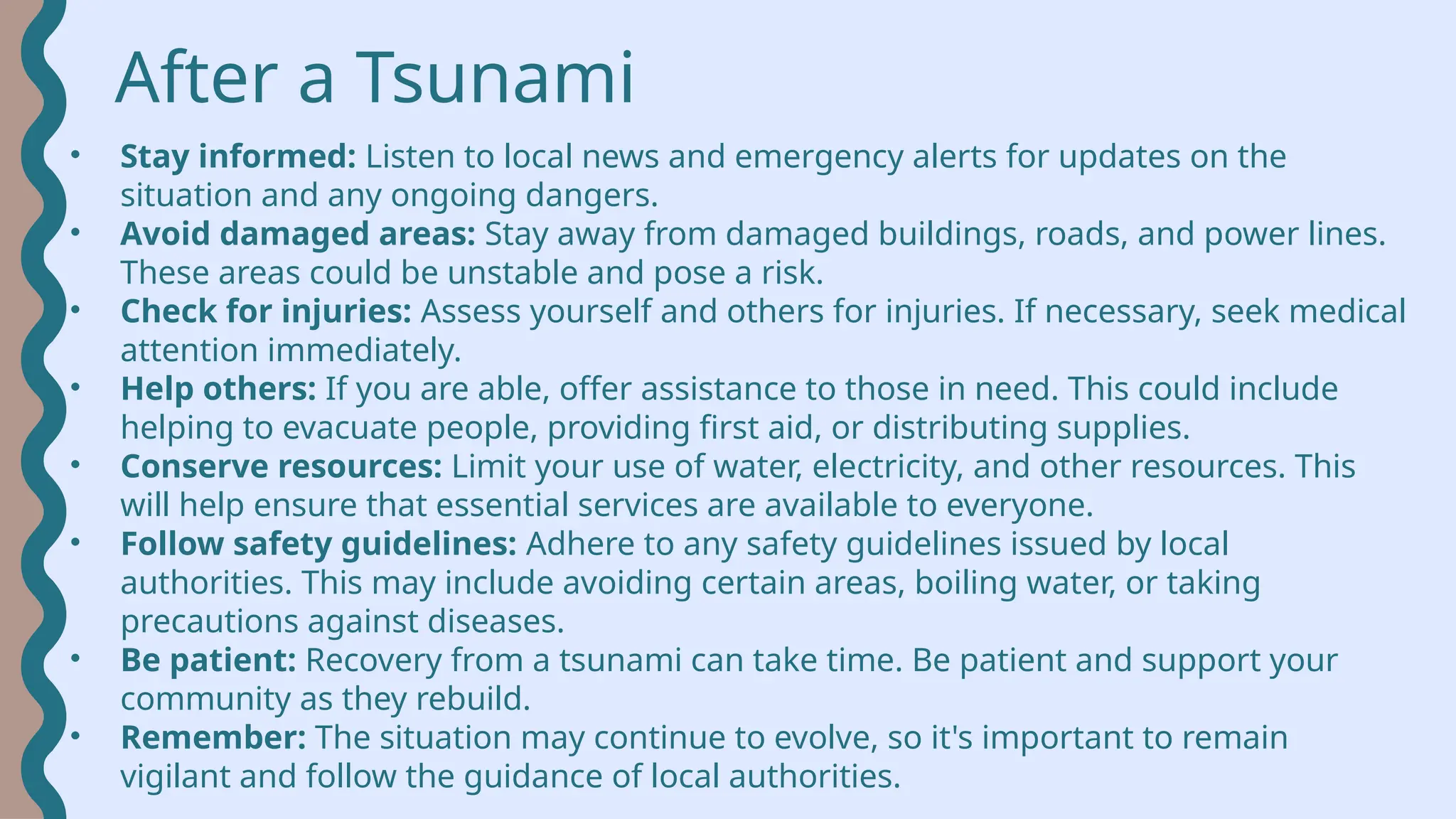 What is effect of tsunami