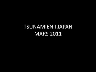 TSUNAMIEN I JAPANMARS 2011 