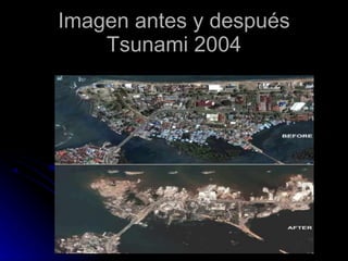 Imagen antes y después Tsunami 2004 