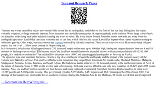 10 000 foot tsunami
