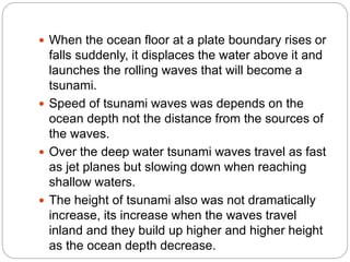 Tsunami wave distance inland