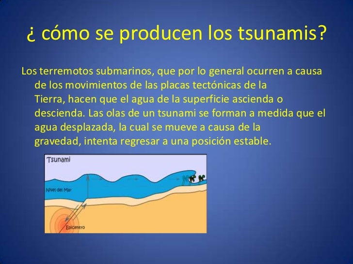 Tsunamis y terremotos