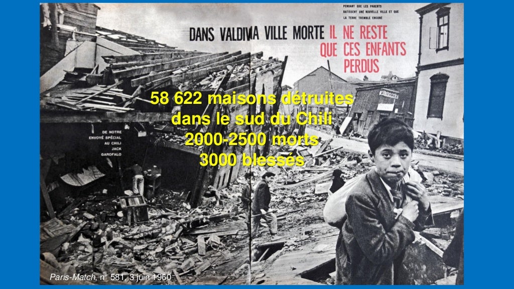 Le séisme et le tsunami du 22 mai 1960 dans la région de Valdivia et…