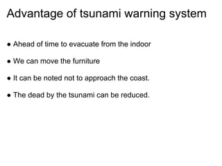 Tsunami warning system how does it work