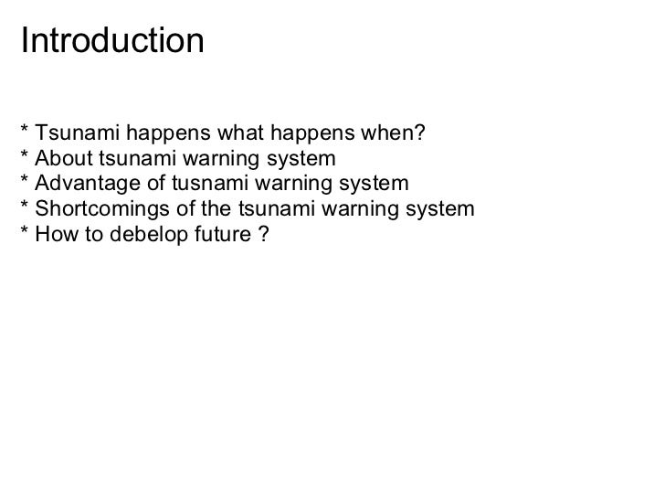Tsunami Warning System
