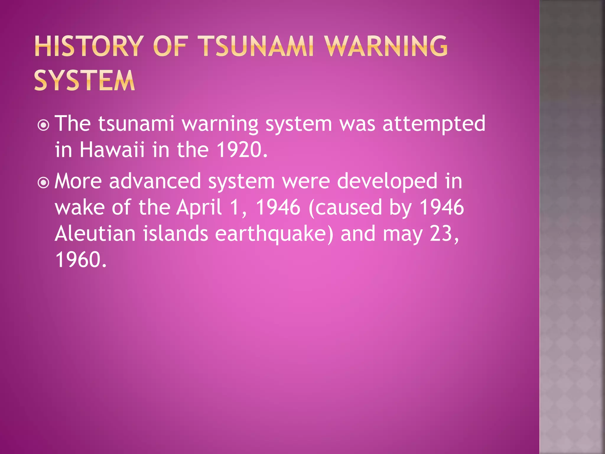 When was the national tsunami warning center founded