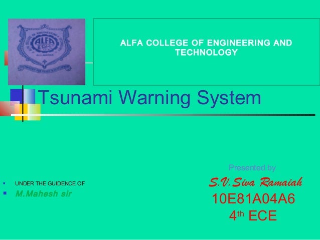Tsunami warning system