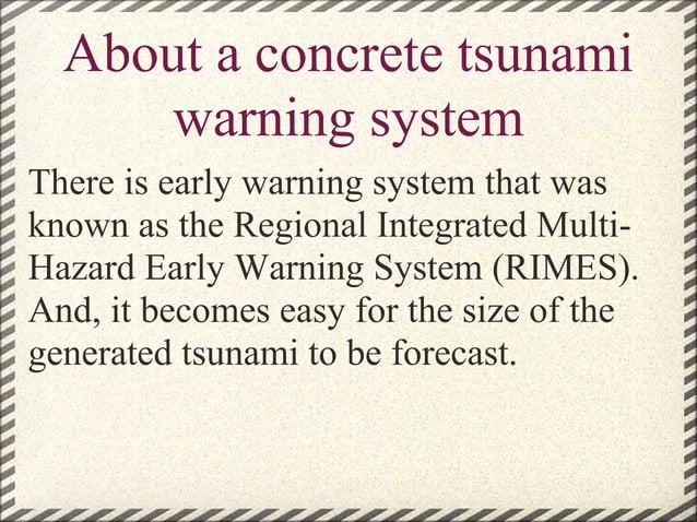 Tsunami warning system how does it work