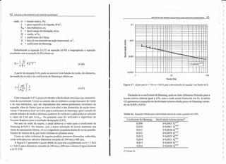 92 COLETA E TRANSPORTE DE ESGOTO SANITÁRIO
onde: a = tensão trativa, Pa;
y = peso específico do líquido, N/m3
;
RH = raio hidráulico, m;
1 = declividade da tubulação, m/m;
Q = vazão; m
3
/s;
C = coeficiente de Chézy;
A = área de escoamento na seção transversal, m';
n = coeficiente de Manning.
Substituindo a equação (4.27) na equação (4.45) e reagrupando a equação
resultante com a equação (4.44) obtém-se:
(4.46)
A partir da equação 4.46, pode-se escrever iem função da vazão, do diâmetro,
da tensão de arraste e do coeficiente de Manning e obtém-se:
(4.47)
Com a equação 4.47 é possível calcular a declividade com base nas caracterís-
ticas do escoamento. Como no entanto não se conhece o comportamento da vazão
e do raio hidráulico, que são dependentes dos outros parâmetros existentes na
equação, além da forma (que no caso é circular) e das dimensões da seção trans-
versal, é necessário fixar um valor para o coeficiente de Manning e para a tensão de
arraste mínima de modo a diminuiro número de variáveis e para poder-se calcular
o valor de i tal que a;::amin• No presente caso foi utilizado o algoritmo de
Newton-Raphson para a resolução da equação (4.47).
No caso de redes de esgoto, é usual adotar-se o valor para o coeficiente de
Manning n=0,013. No entanto, com a maior utilização de novos materiais nas
obras de saneamento básico, vê-se o engenheiro projetista diante de novas possibi-
lidades de valores de n, que serão cobertas no presente texto.
Como as redes coletoras de esgotos prediais possuem dimensões reduzidas,
serão utilizados nos cálculos diâmetros variando de 100 mm a 400 mm.
A figura 4.7 apresenta o ajuste obtido de uma reta considerando-se a = 1 Pa e
n = 0,013, para diâmetros variando de 100 mma400mm e lâmina d'água limitada
a 0,75 Y/D.
I
I
PROJETO DE REDES COLETORAS DE ESGOTO SANIT ÁRIO 93
n)
)
)
)
)
)
)
)
j
)
)
)
)
)
)
)
)
)
)
)
)
)
)
)
)
)
)
)
)
)
)
)
)
)
0,0001 -j- __ ---'__ L--L--L--L-L.Ll.-j- __ ---'L....._L--L--L--L-L..L.l--j
10
Vazão (115)
100
Figura 4.7 - Ajuste para c = I Pa c n = 0,013, para a determinação da equação I em função de Q.
Variando-se o coeficiente de Manning, pode-se obter diferentes fórmulas para a
tensão trativa mínima igual a 1 Pa, com a vazão sendo fomecida em eis. A tabela
4.6 apresenta as equações de declividade mínima obtida para n de Manning varian-
do de 0,009 a 0,016.
Tabela 4.6 - Equações obtidas para a dec1ividade mínima de modo agarantir cr2:I,O Pa.
Coeficiente de Manning Dec1ividade mínima (mim) *
0,009
0,010
0,011
0,012
0,013
0,014
0,015
0,016
1=0,0065 Q.0,49
1=0,0061 Q.O.49
1=0,0058 Q,0,49
1=0,0056 Q,0,48
1=0,0055 Q'O.47
1=0,0051 Q'O,47
1=0,0049 Q,0.47
1=0,0048 Q'O.47
(*) Q em f./s
 