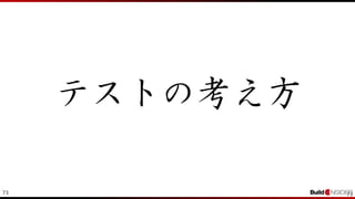 73 73
テストの考え方
 