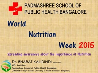 Nutrition session for school children