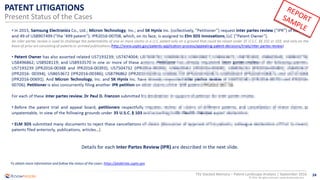 TSV Stacked Memory Patent Landscape Sample | PDF