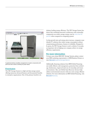 IBM XIV Storage Power Consumption White Paper | PDF